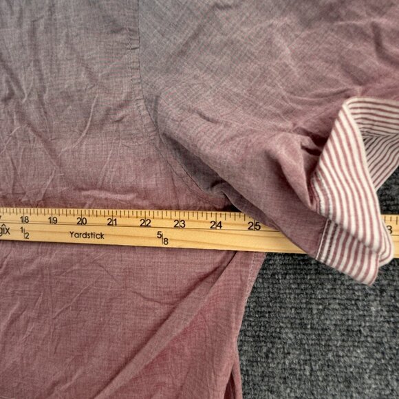 Calvin Klein Button Up Shirt Men Gray Red 2XL Classic Fit Fade Cotton Woven - Picture 6 of 14